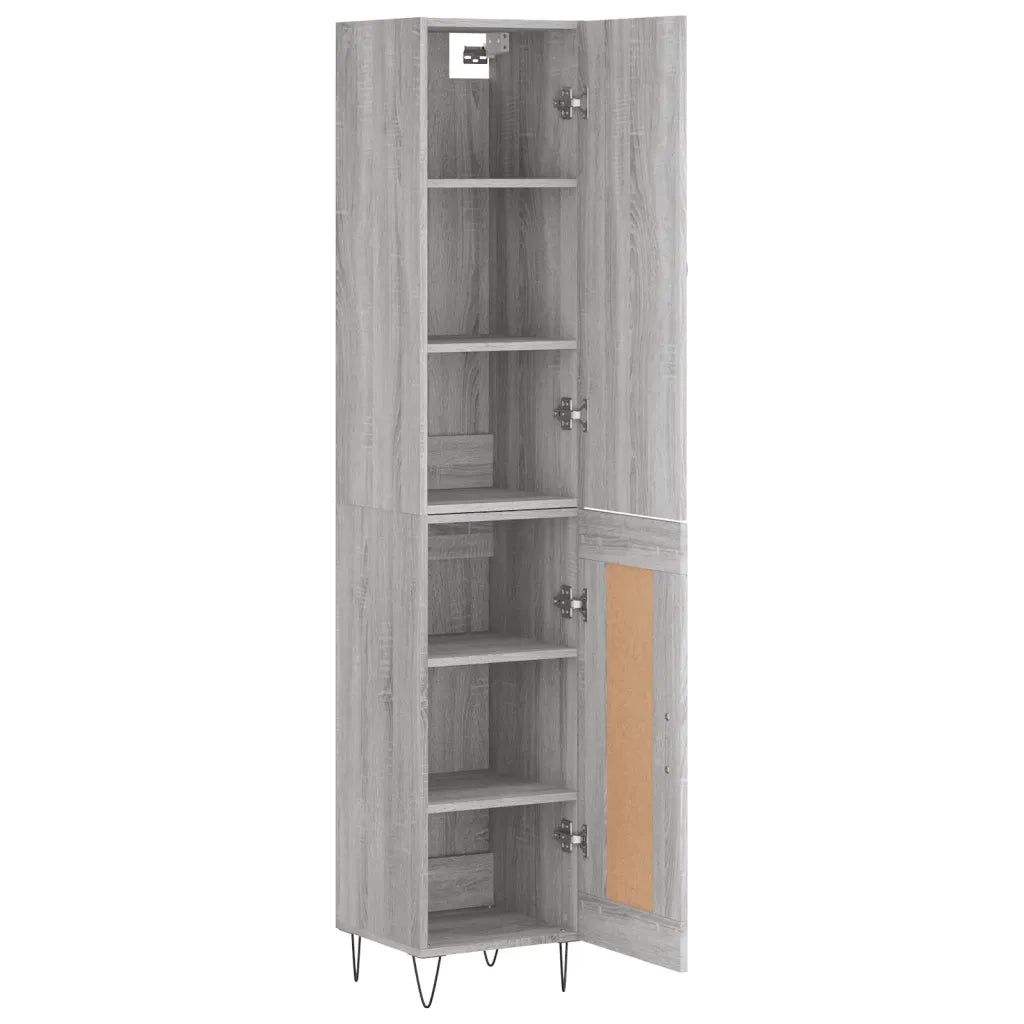 Credenza Grigio Sonoma 34,5x34x180 cm in Legno Multistrato 3199143