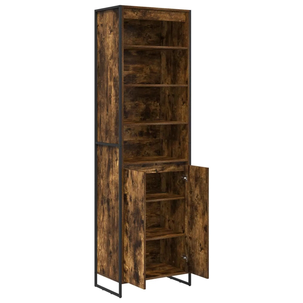 Armadi alti 2 pcs Quercia Fumosa 60 x 36 x 200 cm