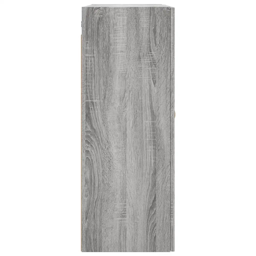 vidaXL Mobili a Parete 2 pz Grigio Sonoma 69,5x34x90 cm