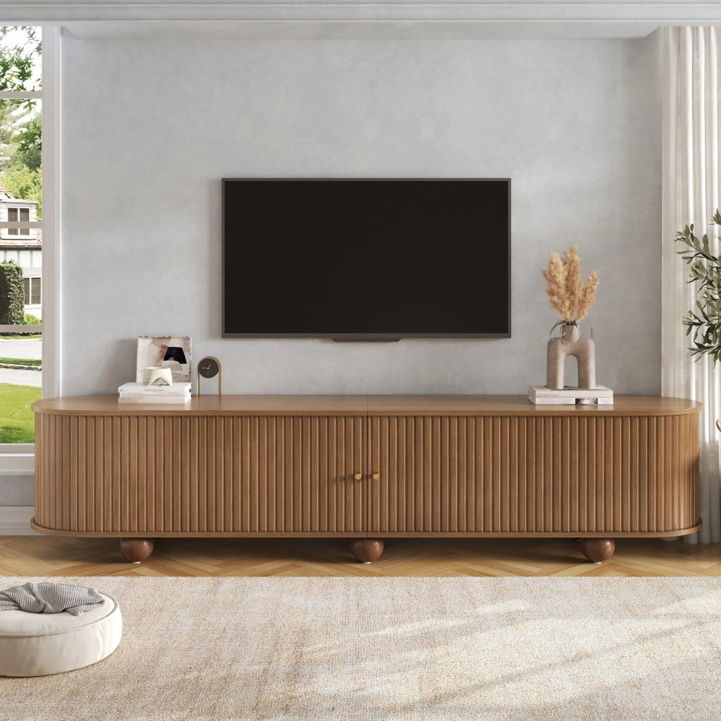 Lowboard per TV in noce; MDF; 180 cm