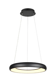 Lampadario moderno nero Ring Ø62 LED 38W Cardona Trio