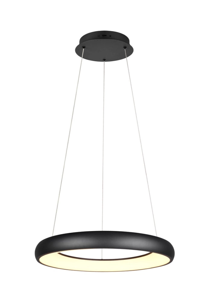 Lampadario moderno nero Ring Ø62 LED 38W Cardona Trio