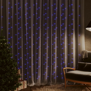 Tenda Luci a Ghiaccioli 3x3m 300 LED Blu 8 Funzioni 328930