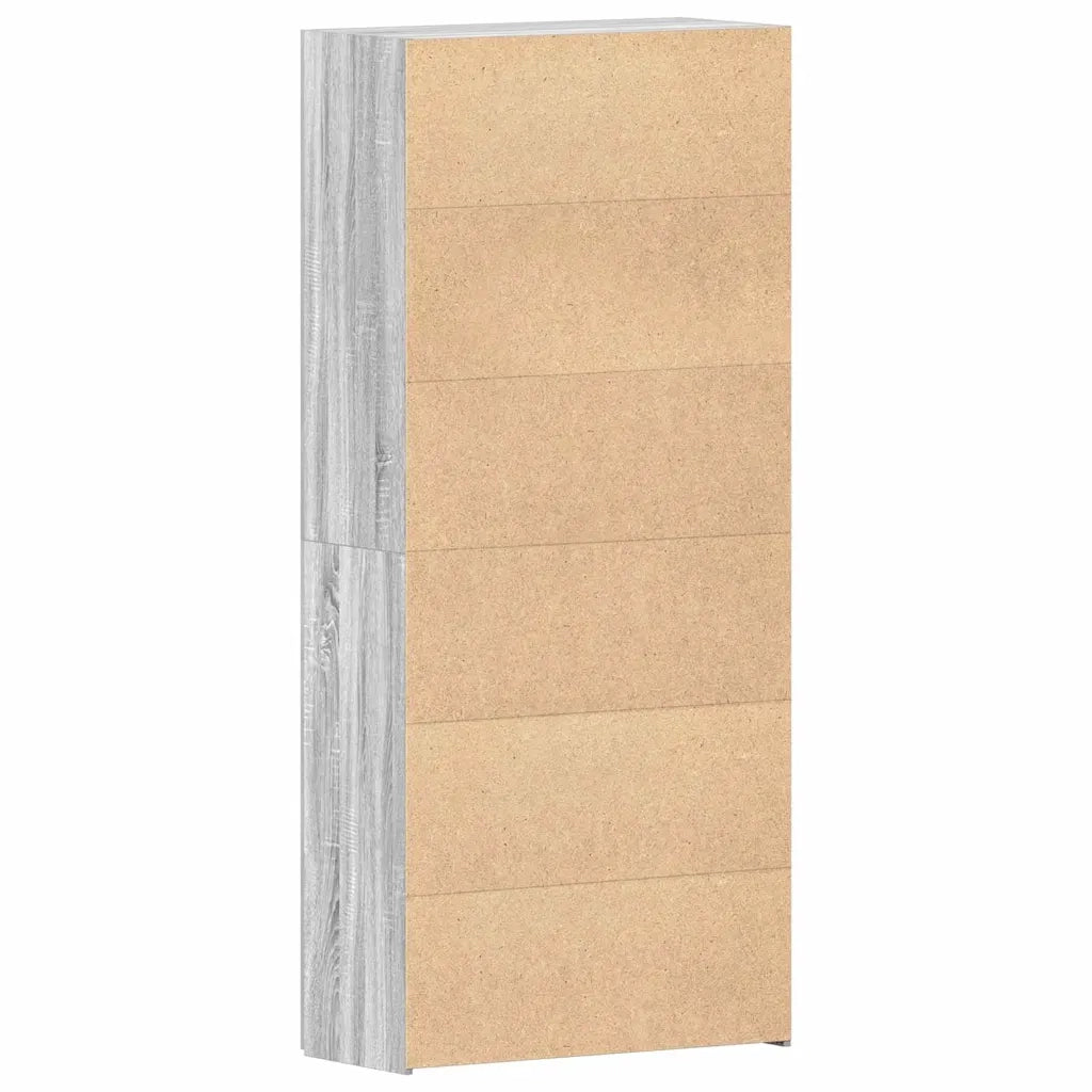 Mobile per scarpe Grigio 80 x 35.5 x 180 cm Legno multistrato 3333841