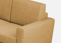 Divano 2 Posti 152x85x85 cm Yasel in Tessuto Ocra