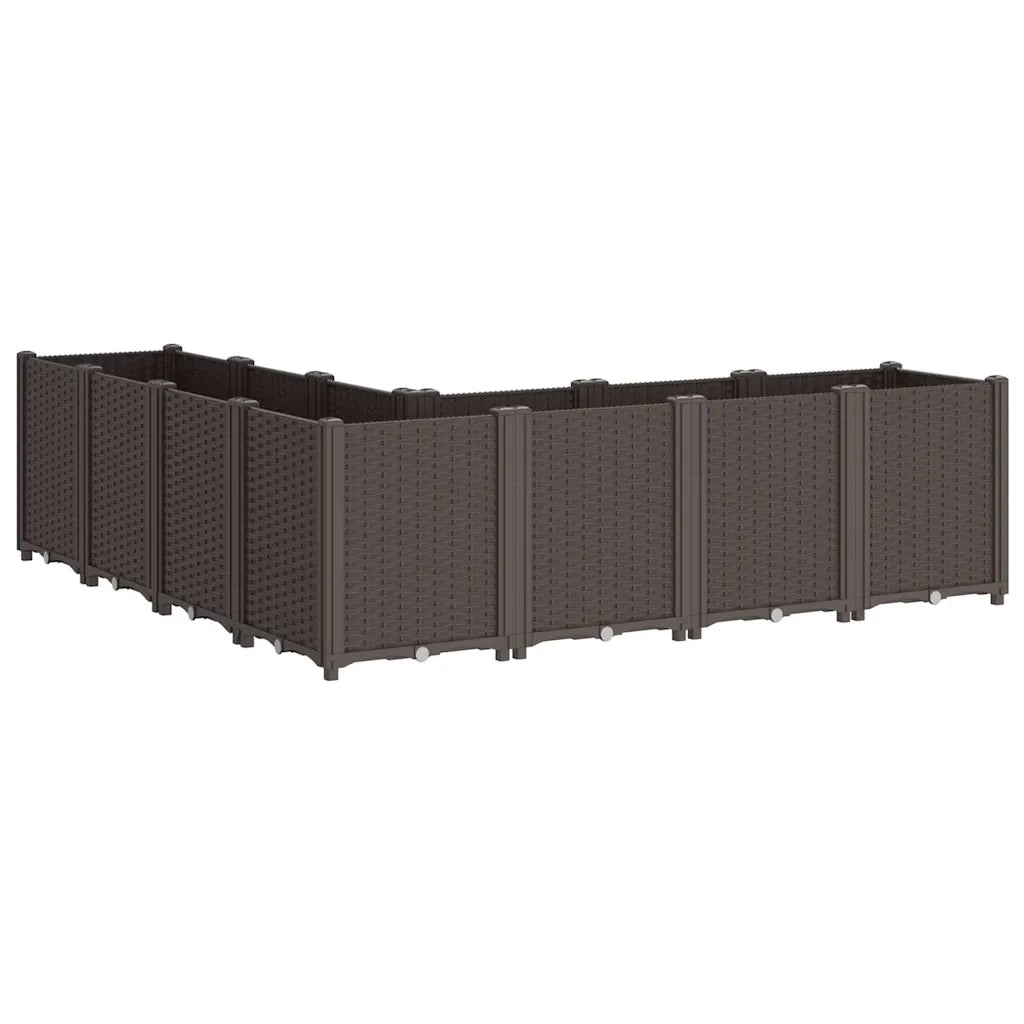 Fioriera da Giardino Marrone 160x160x53 cm in PP 367870