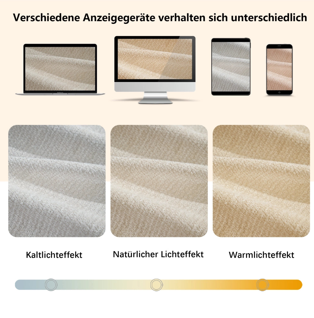 Divano modulare in chenille Beige; 334x160x68 cm