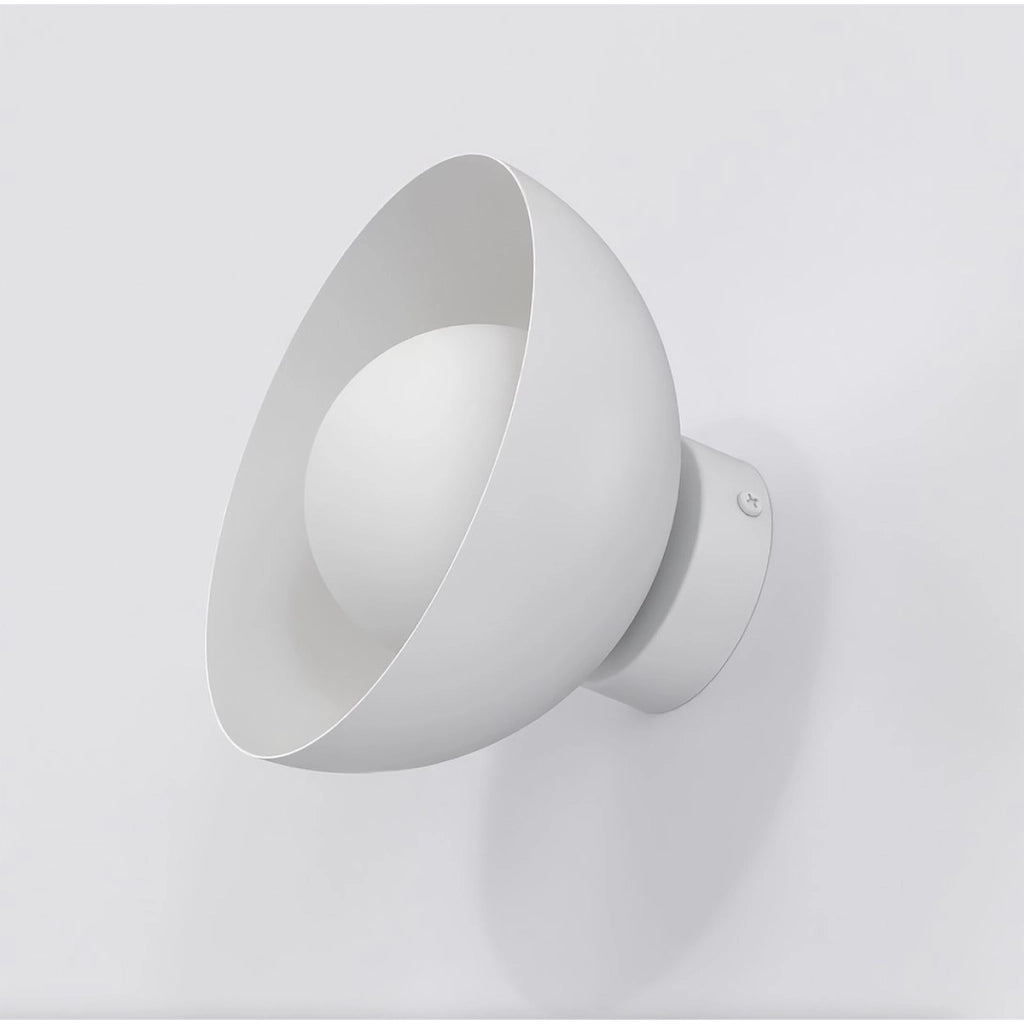 Lampada a parete BIBI in acciaio grigio opaco