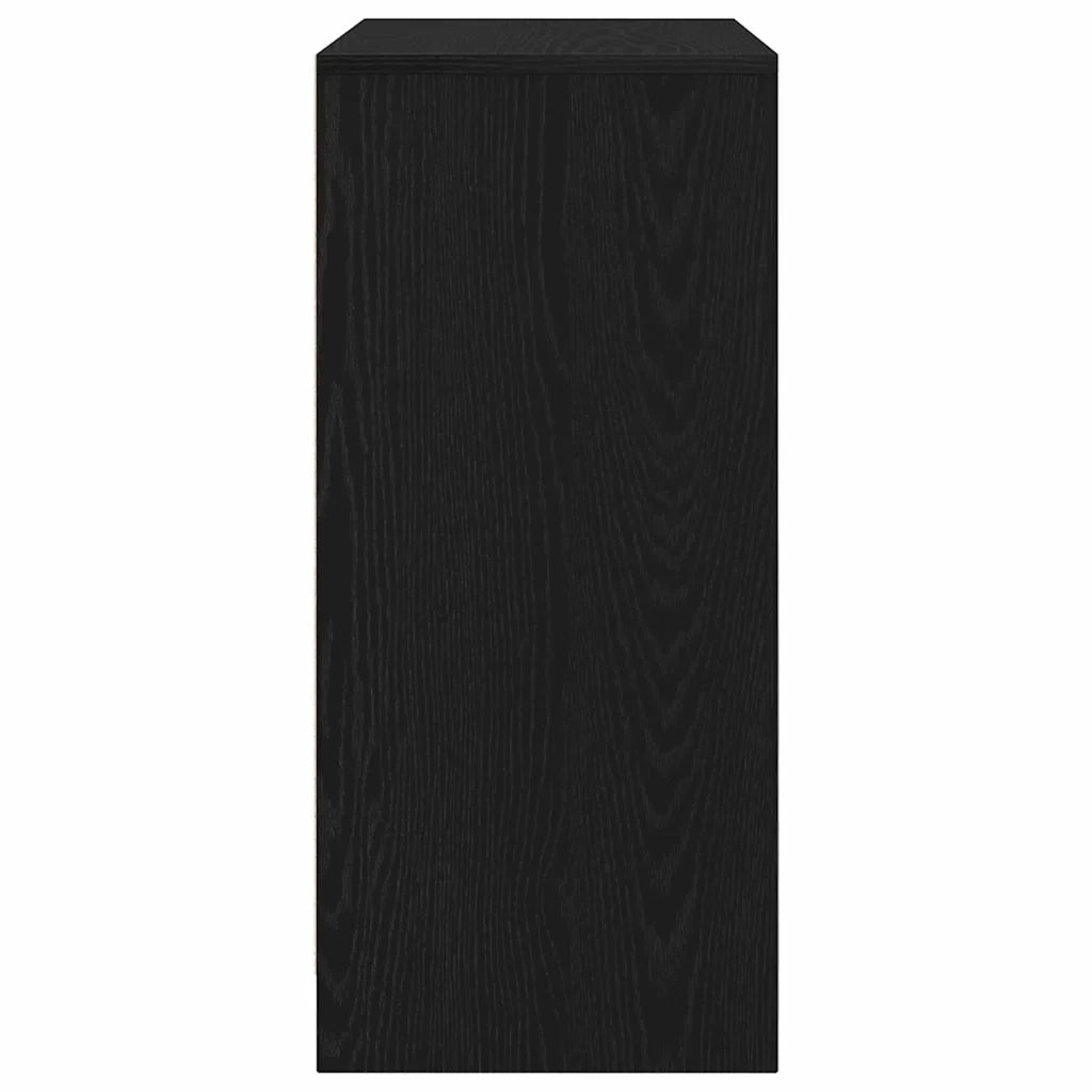 Scarpiera con 2 ante e 8 ripiani 57 x 34 x 76 cm stile moderno legno di rovere nero composito 02_0051770