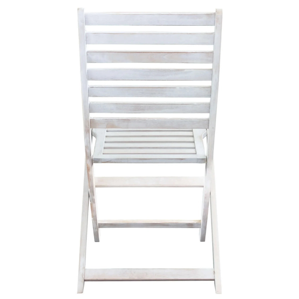 Sedia pieghevole bianca senza braccioli in legno massiccio 46x57x91h cm mod. Serena