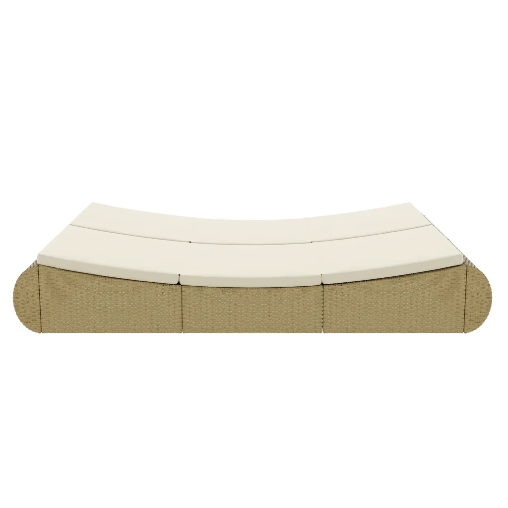 Lettino Prendisole in Polyrattan Beige 42887