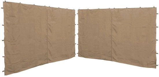 Set di parete 2 pezzi - adatto per gazebo - beige/sabbia - 100% poliestere