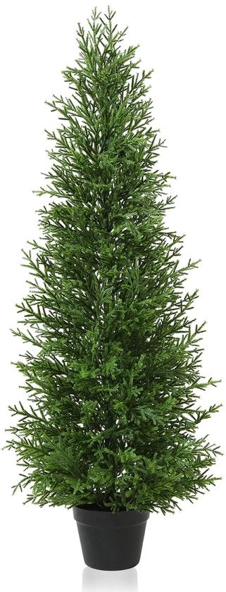 Pianta d'arte all'aperto 120cm Cedro, Pianta d'arte grande resistente ai raggi UV per Camera da letto, Soggiorno, Ufficio, Decorazione (1 Pacchetto)