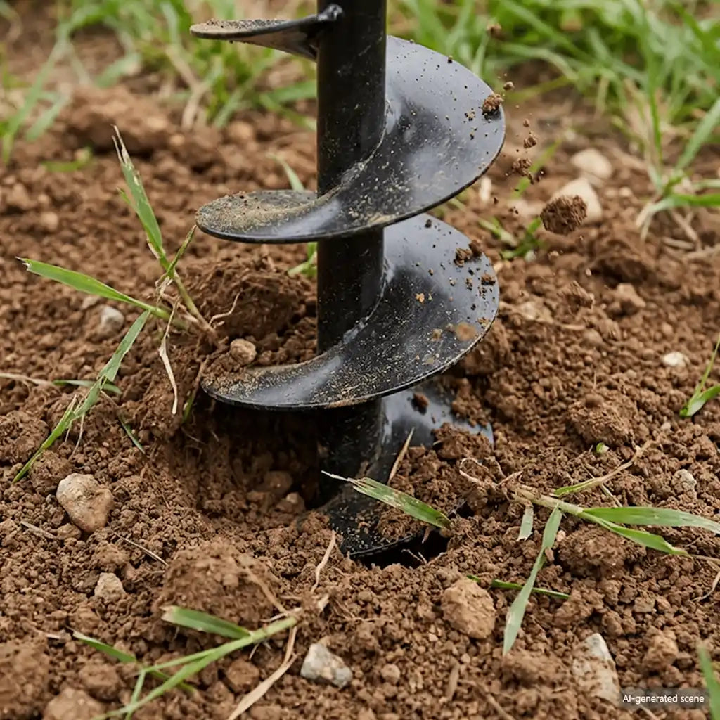 Trapano da terra con manico 150 mm con Tubo di prolunga Acciaio 9 m 270528