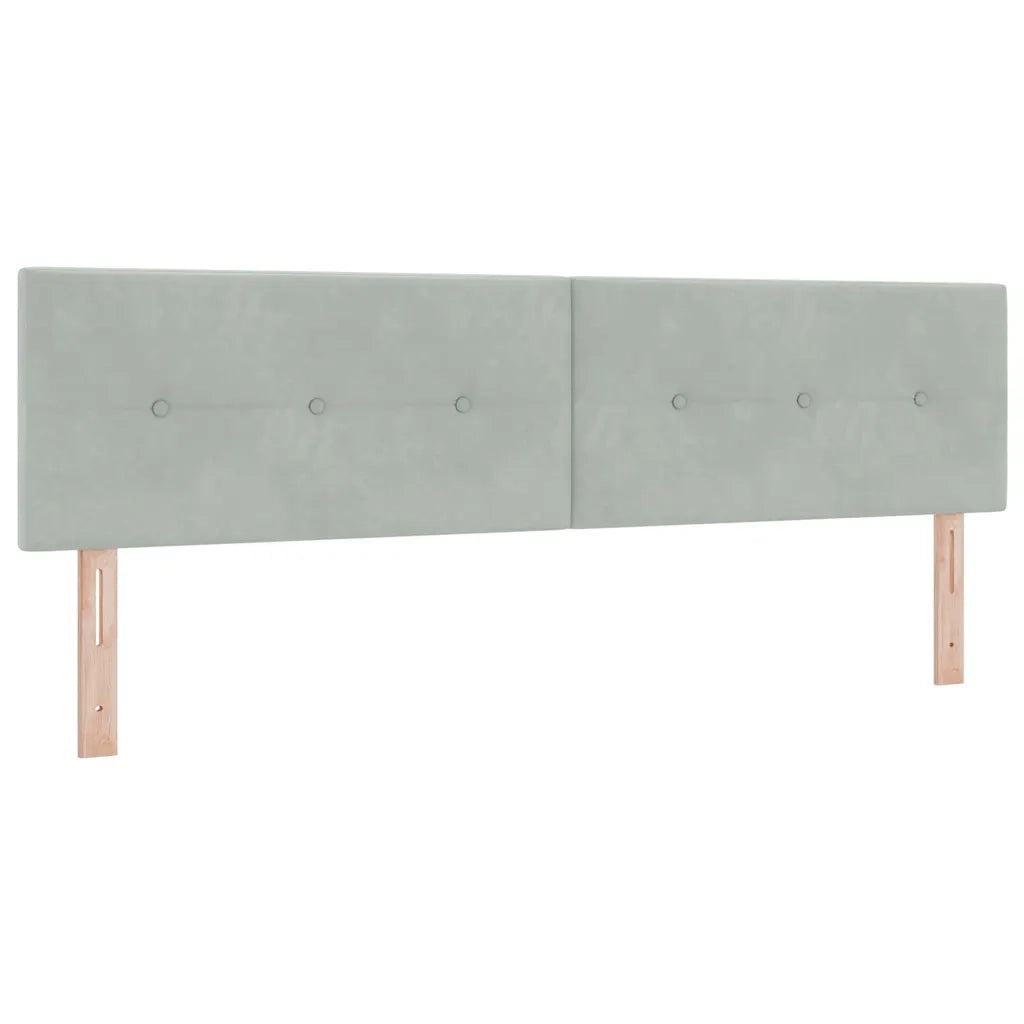 Letto a Sorgente LED con led Grigio chiaro 180 x 200 cm Velluto 3342668