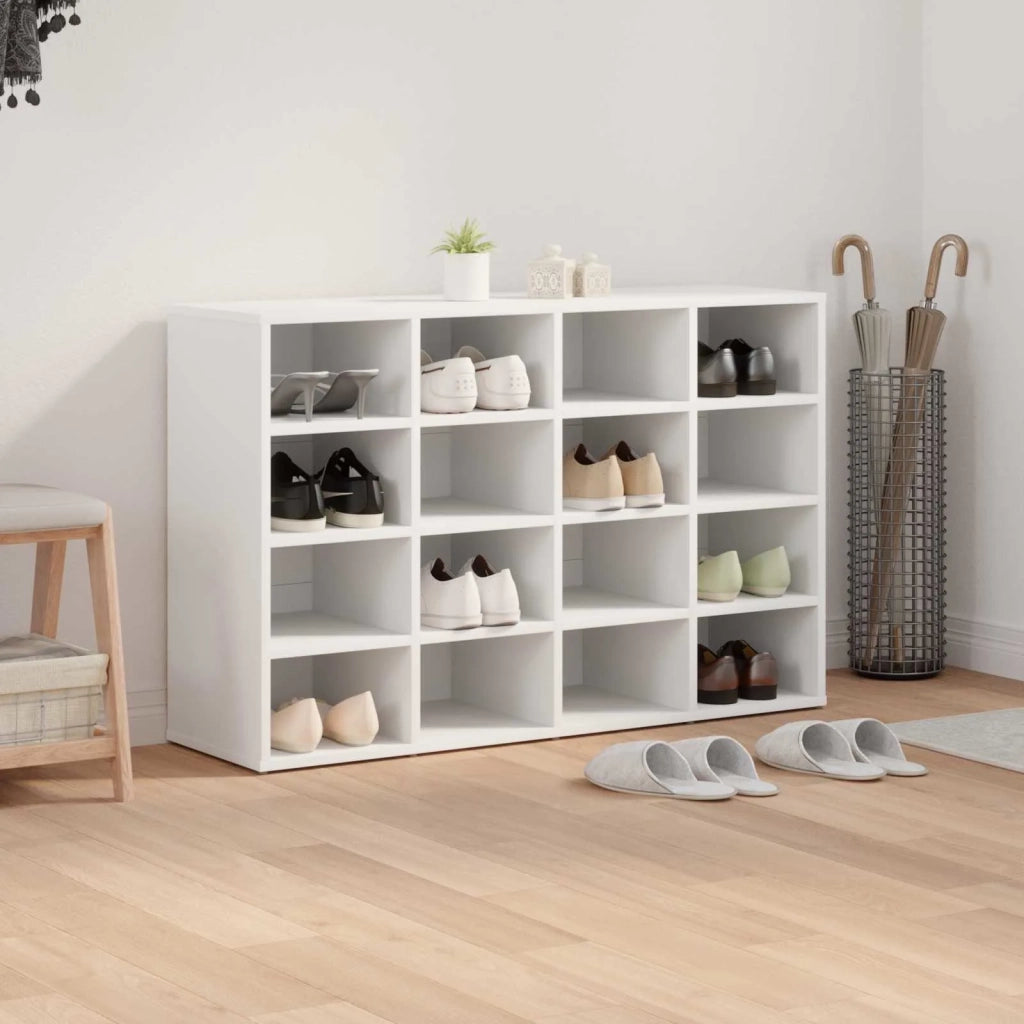 Mobile per scarpe Bianco 103 x 30 x 67 cm Legno multistrato 808729