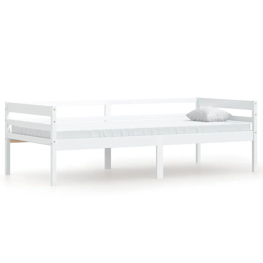 Letto singolo | Letto per adulti | Dormeuse Estraibile senza Materasso Bianca Legno Pino 90x200 cm
