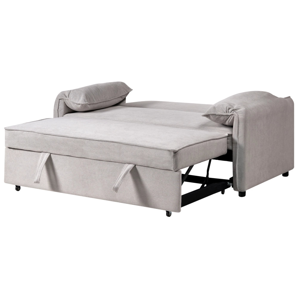 Divano letto in tessuto grigio con funzione letto pieghevole Divano minimalista