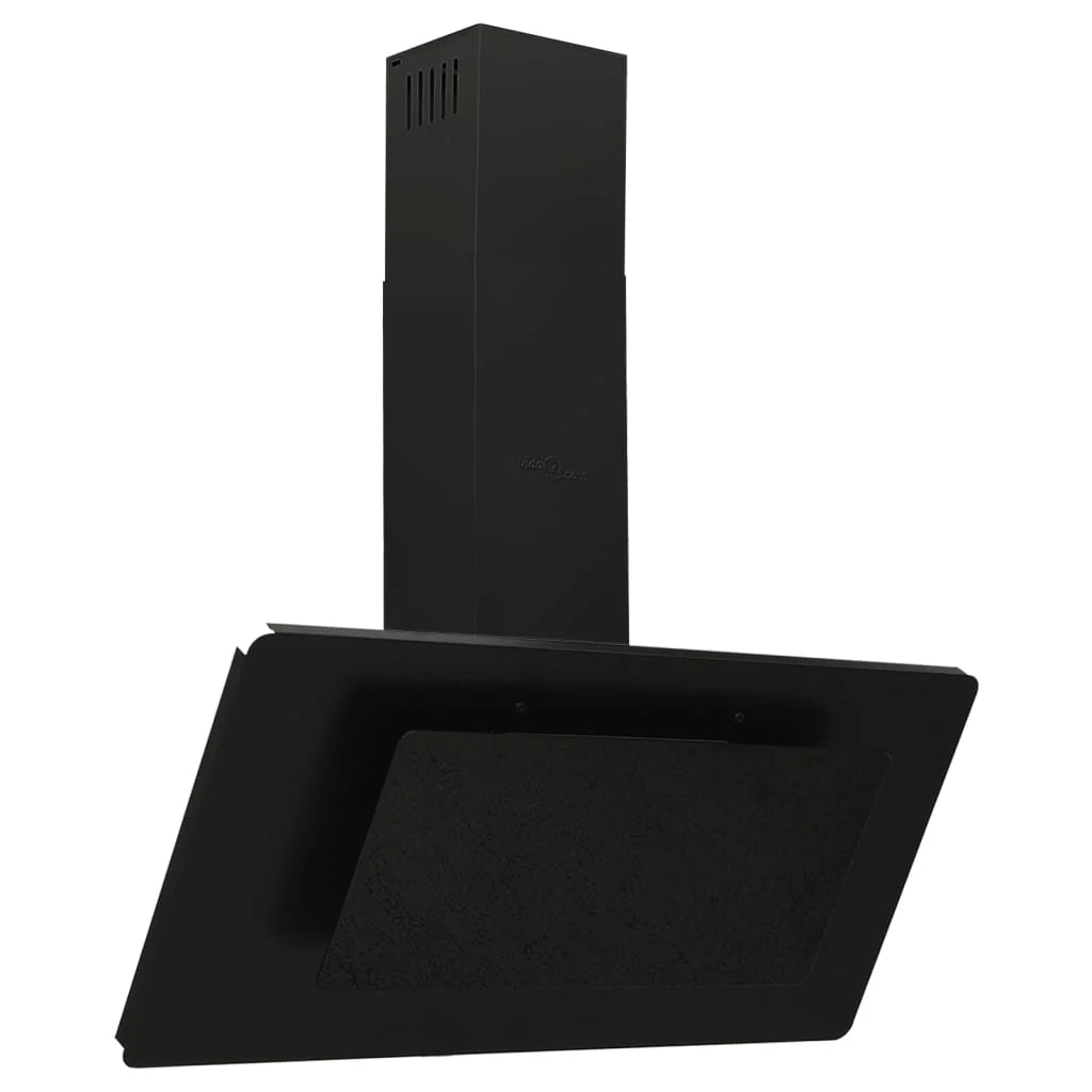 Cappa a parete da 90 cm in acciaio inox e vetro temperato nero 02_0005888