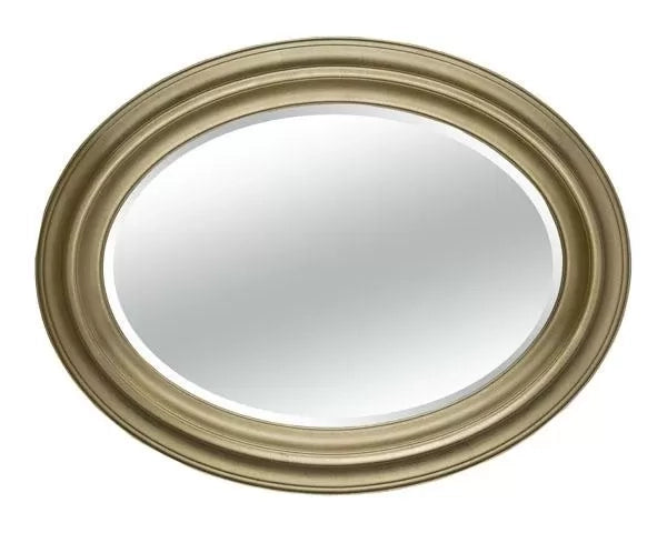 Mobili2g - specchiera in foglia oro ovale- misure: l.68 x h.88 x p.5