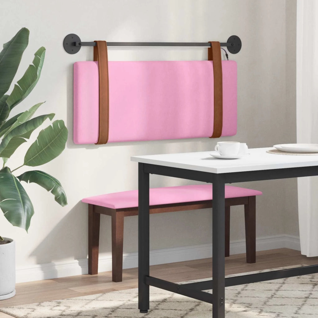 Testiera | Testata sospesa Con luce LED Rosa PU Antico