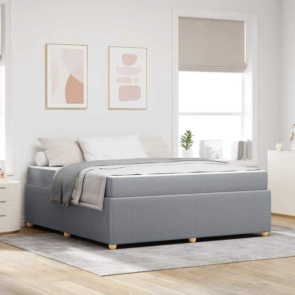 Struttura del letto Grigio chiaro 180 x 200 cm Tessuto