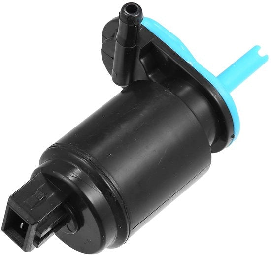 Pompa per lavavetri elettrica sostituisce pompa difettosa - compatibile con Opel - plastica/metallo - 2 pin - 10,1 x 5,4 x 5,4 cm - installazione facile - pompa per lavavetri