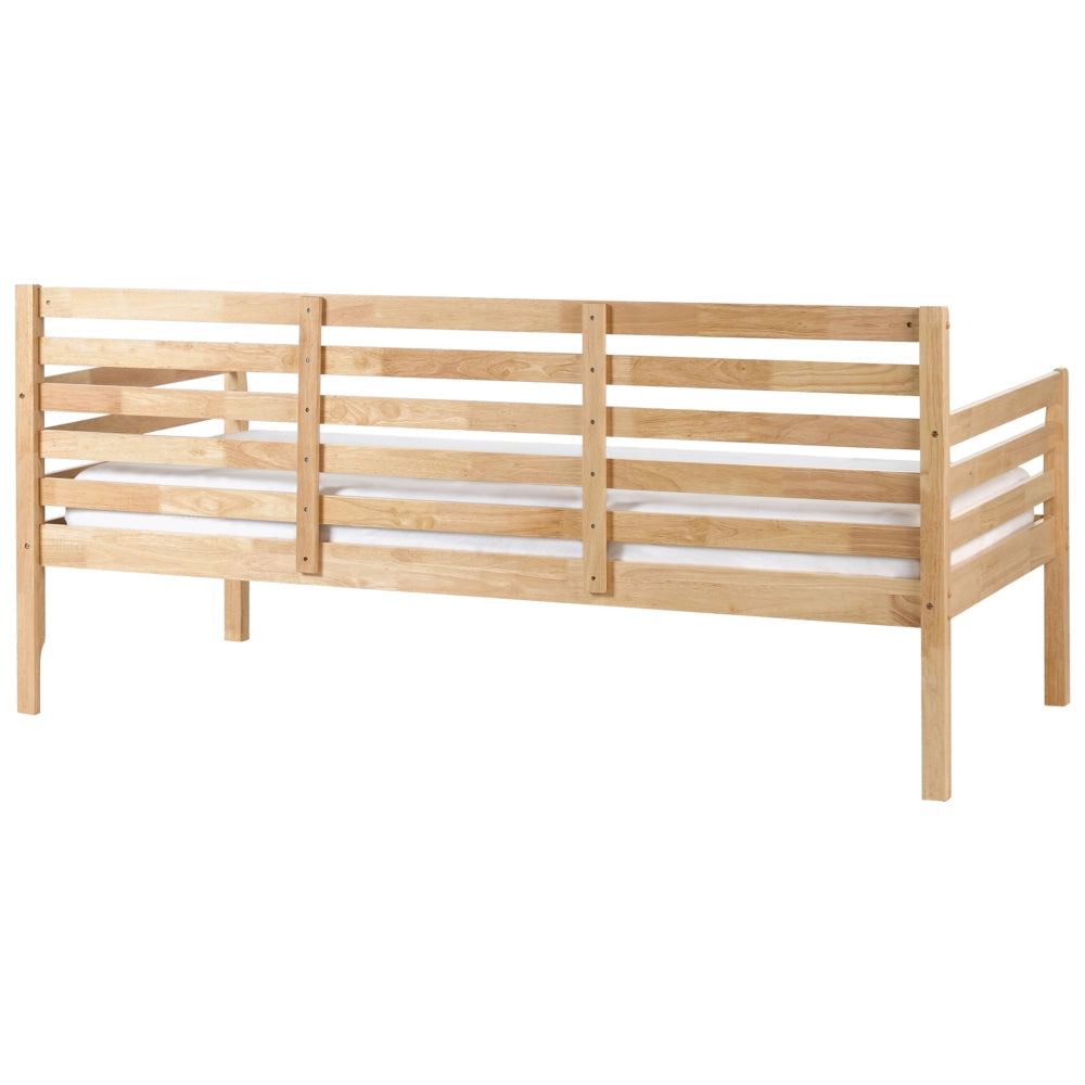 Divano letto in legno di gomma naturale singolo 90 x 200 cm con rete a doghe in stile moderno