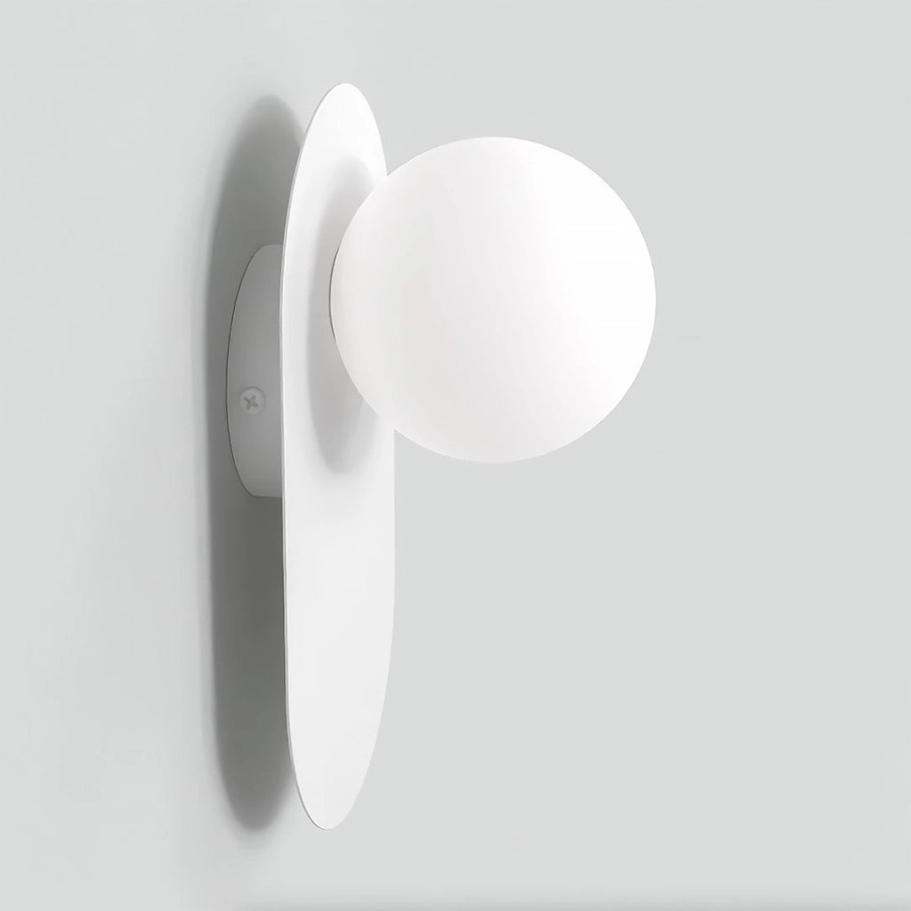Lampada a parete Viva in acciaio bianco opaco
