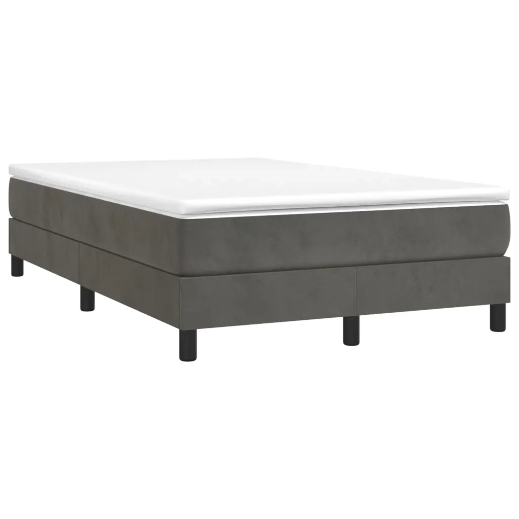 Giroletto a Molle con Materasso Grigio Scuro 120x200 cm Velluto cod mxl 77532