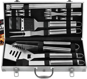 Accessori barbecue in acciaio inossidabile con contenitore di stoccaggio in alluminio