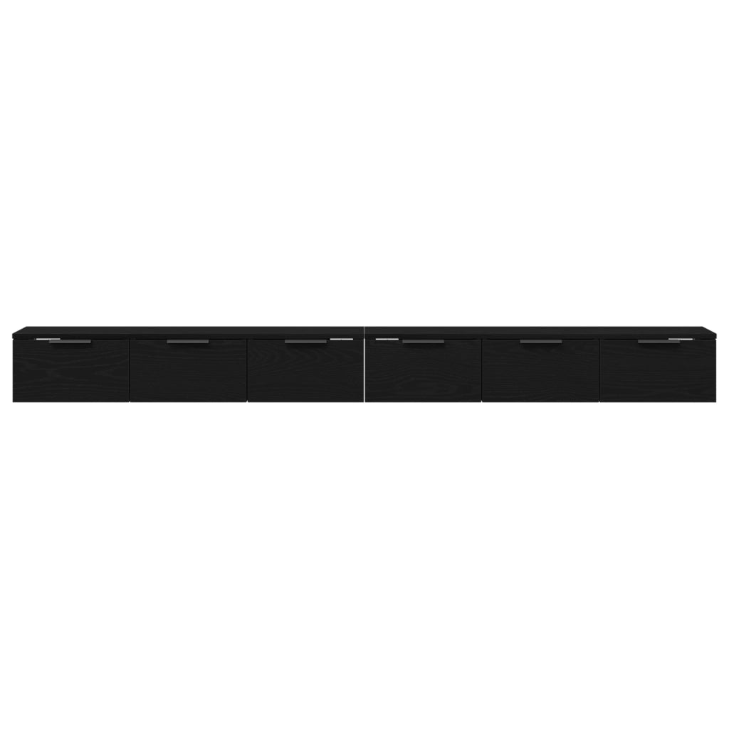 Armadi a parete Set di 2 Rovere nero 102x30x20 cm Legno ingegnerizzato