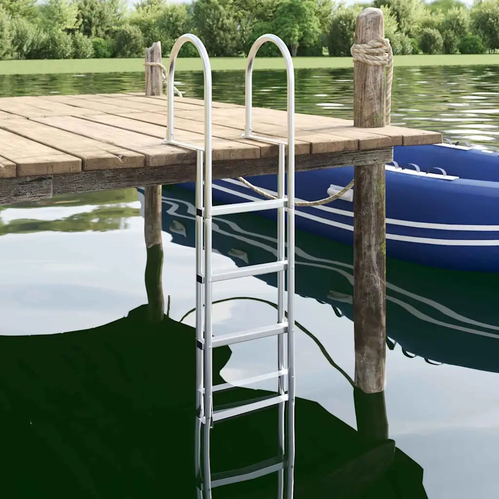 Scala da Dock a 5 Gradini Argento 45 ¡Á11,5 ¡Á190 cm Alluminio CFW6469177