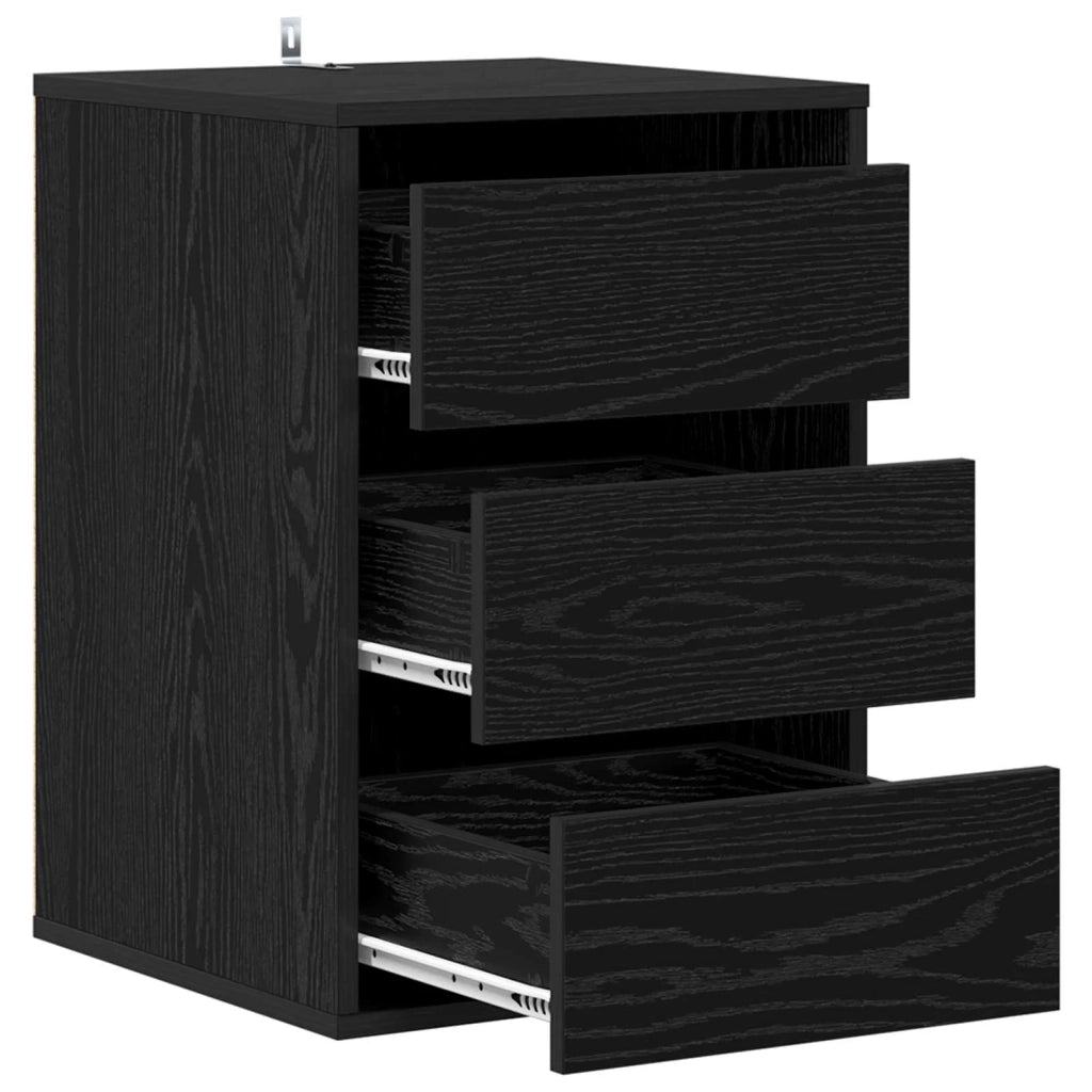 Mobile con Cassetti con cassetto Rovere Nero 41 x 40 x 58 cm 8003739
