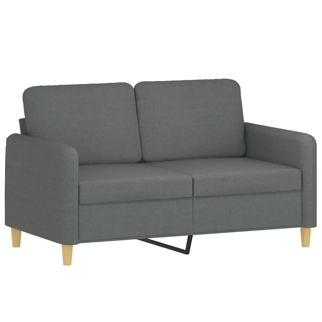 Set di Divani 2 pz con Cuscini Grigio Scuro in Tessuto 3202087