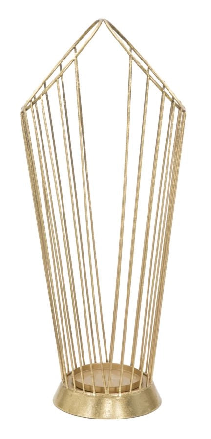 Porta Ombrelli Glam Stick 25,5x18,5x60 cm in Ferro Oro