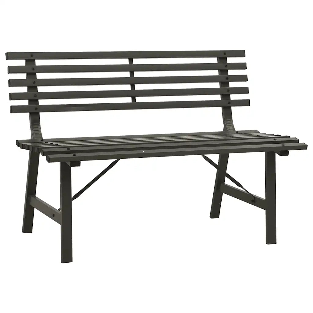 Panchina da Giardino | Panca da Giardino 110 cm in Acciaio Nera