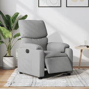 Poltrona Elettrica Reclinabile-Divano Sedia Grigio Chiaro in Tessuto 544677