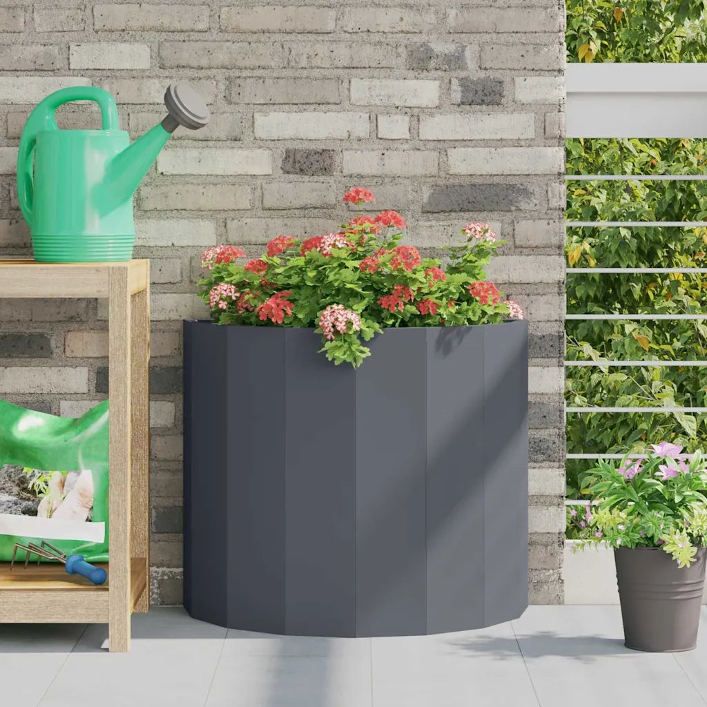 Fioriera Antracite 60 x 30 x 50 cm Acciaio 883719