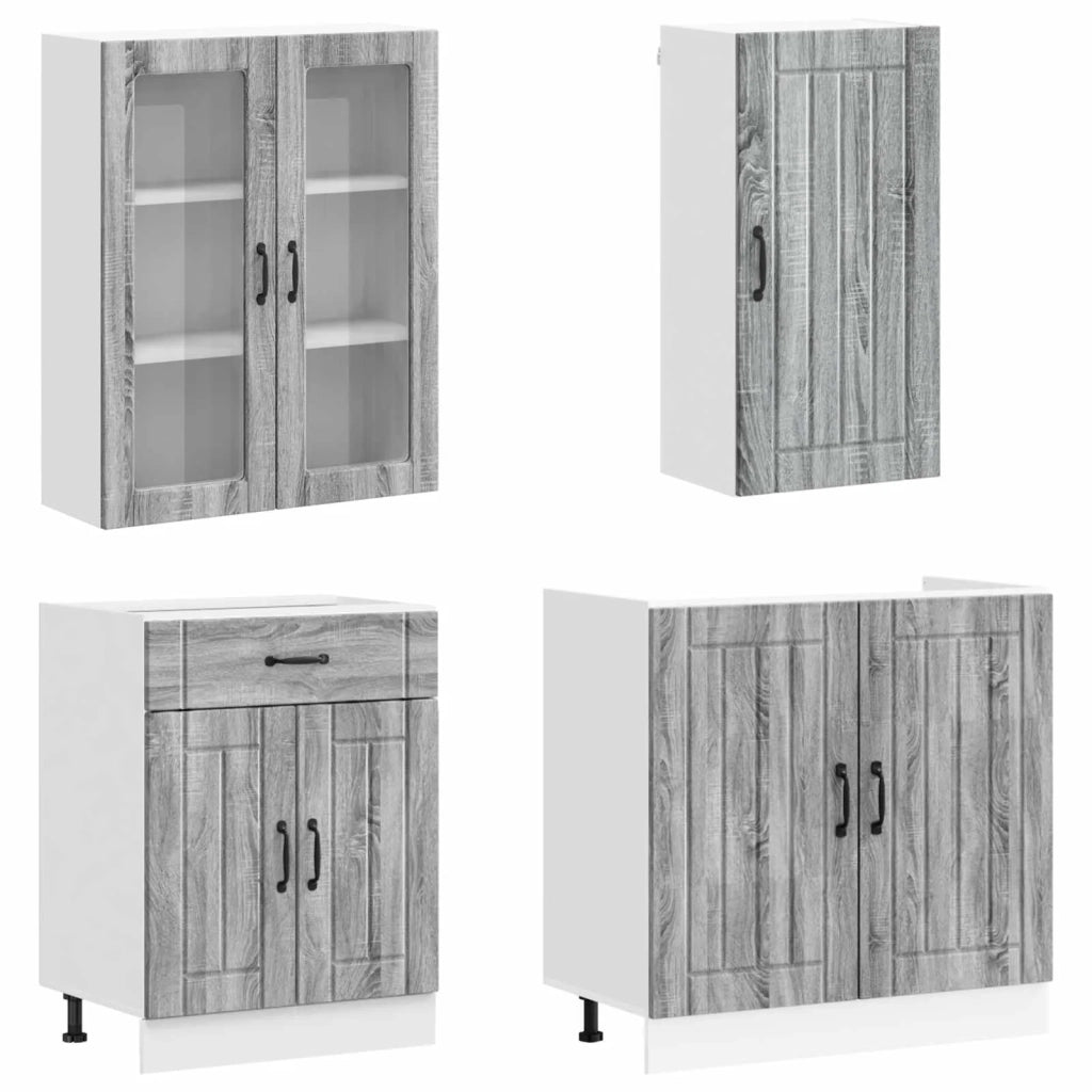 Unità Cucina LUCCA 8 pcs Sonoma grigio Legno ingegnerizzato 3438149