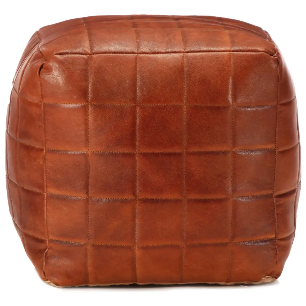 Pouf Tanno 40x40x40 cm in Vera Pelle di Capra 248135
