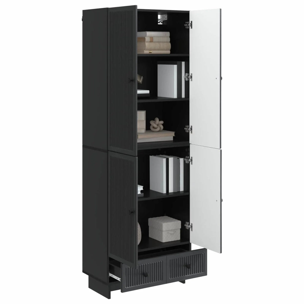Set di armadi 2 pcs Nero 66 x 34,5 x 95 cm Legno ingegnerizzato