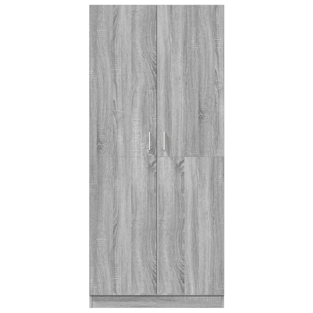 Armadio Grigio Sonoma 80x52x180 cm in Legno Multistrato