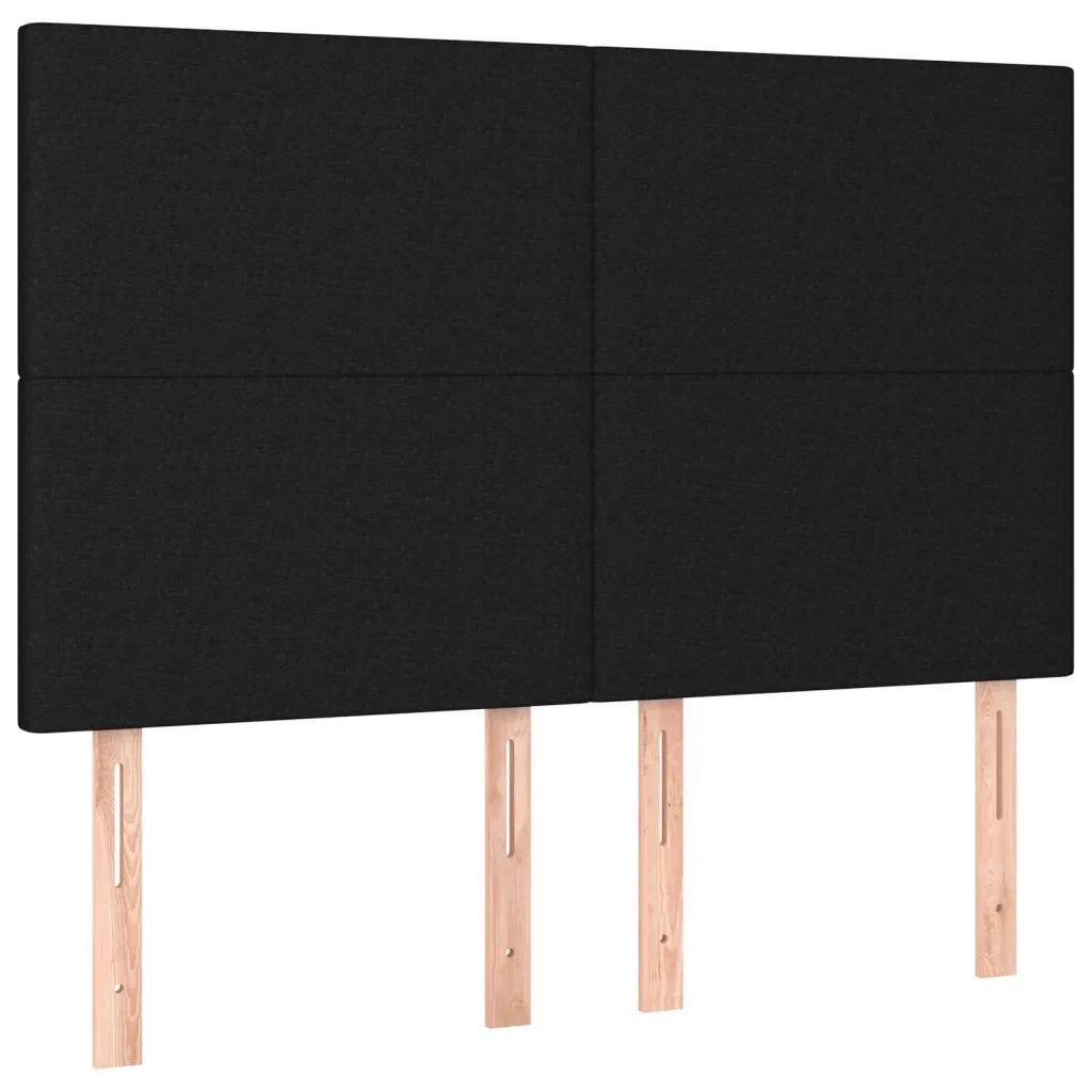 Giroletto a Molle con Materasso Nero 140x200 cm in Tessuto 3127807