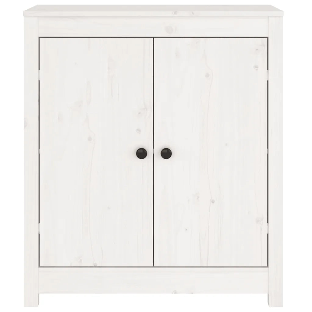 Credenze 2 pz Bianco 70x35x80 cm in Legno Massello di Pino cod mxl 13879