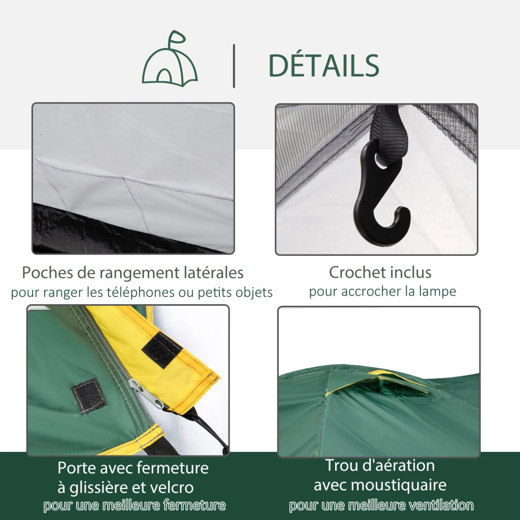 Tenda da campeggio per 2-3 persone ¨C Zephmum ¨C Verde, Poliestere, 325x183x130 cm