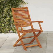 vidaXL Sedie da Giardino Pieghevoli con Braccioli 2pz Massello Acacia