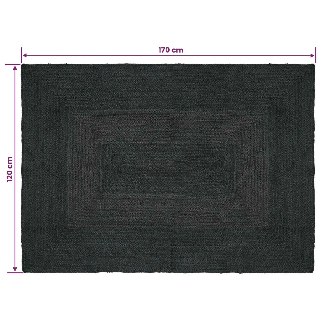 Tappeti per area Rettangolare Grigio Scuro 120 x 170 cm Juta 42010436