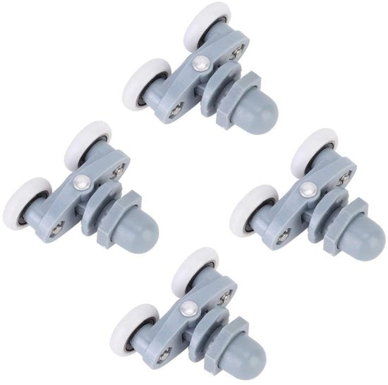 Porta doccia scorrevole - Qualità resistente all'usura - 25 mm - Adatto per bagni moderni - 4 pezzi