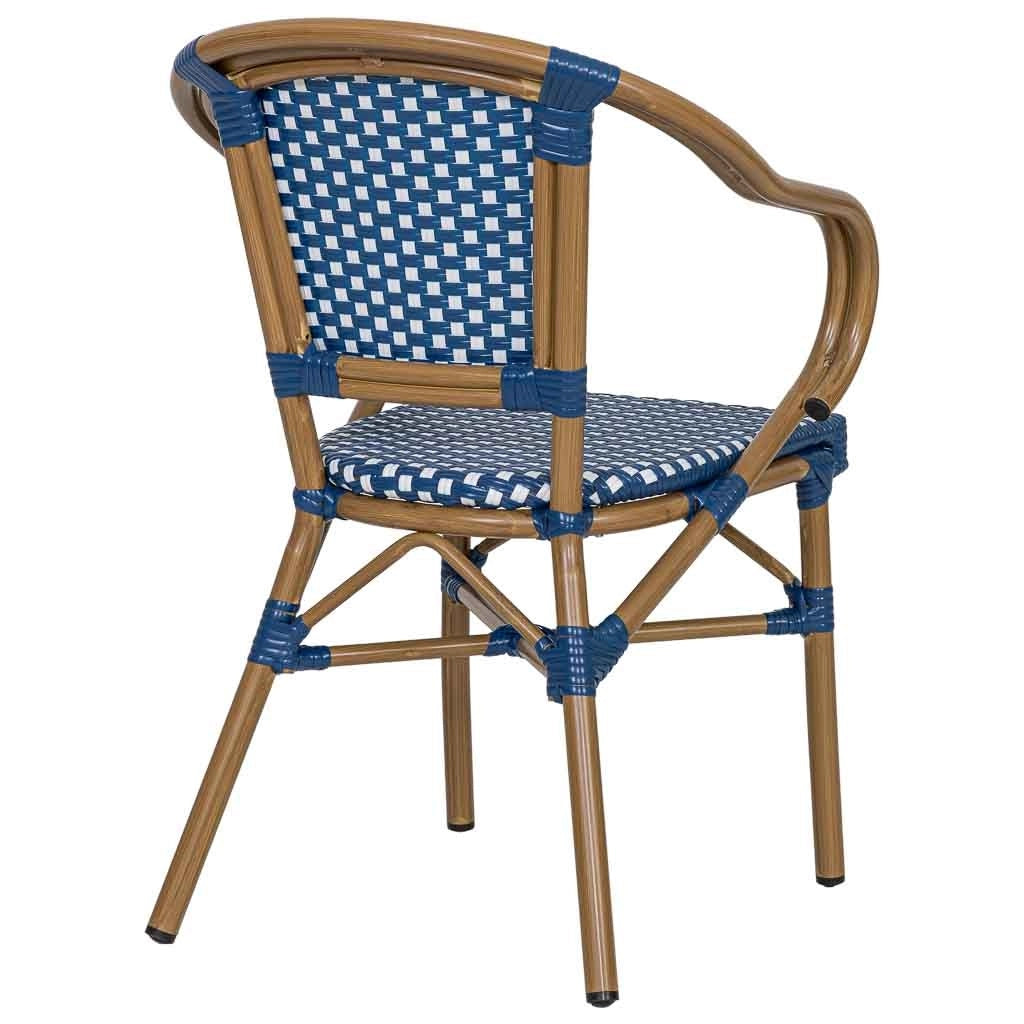 Fauteuil in rotin sintetico  bleu 57x57x84 cm (hauteur)